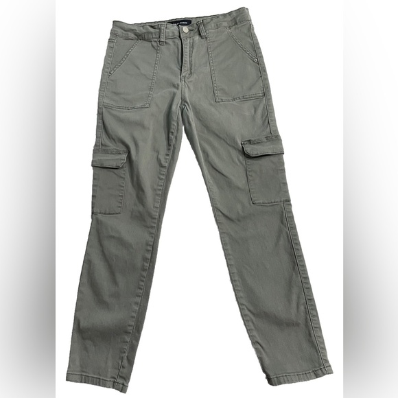 Ashley Mason Pants - Ashley Mason Cargo Pants Crop Mid-Rise Women’s 13/31 Green Skinny